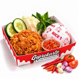 NASI AYAM GEPREK SAMBAL TOMAT