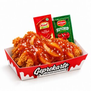 AYAM GEPREK MASAK SAOS (TANPA NASI)